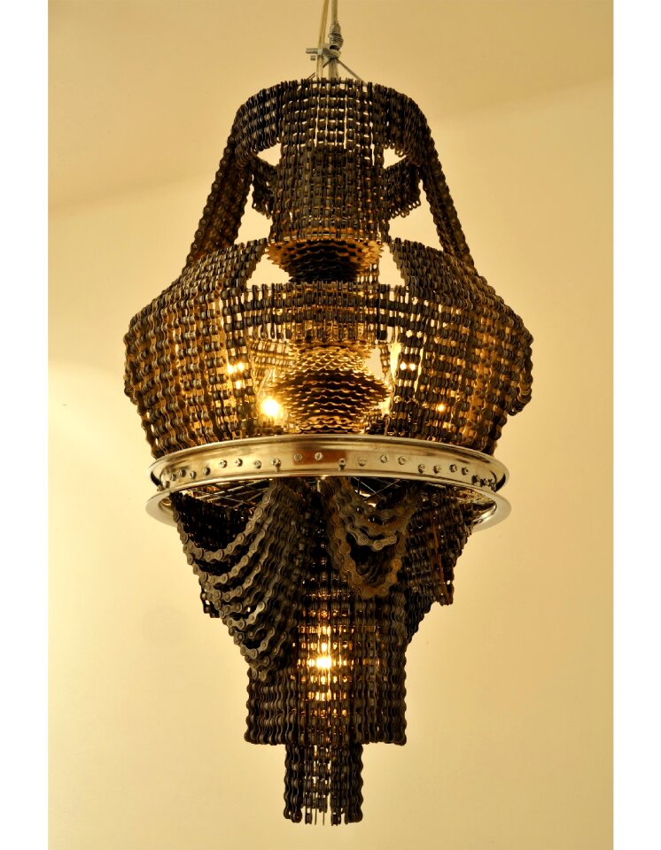 Steampunk lamp brown lamp