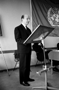 Minister van Maatschappelijk Werk mevrouw drs J F Schouwenaar Franssen studie, Bestanddeelnr 915-6574