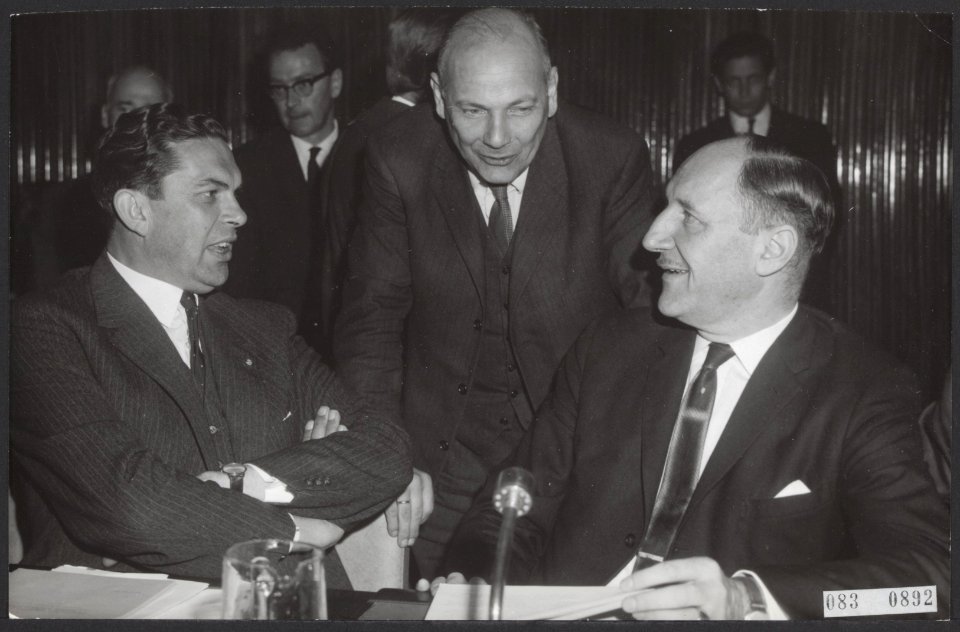 Ministers, vergaderingen, internationale organisaties, Luns, JAMH, België, Bestanddeelnr 083-0892