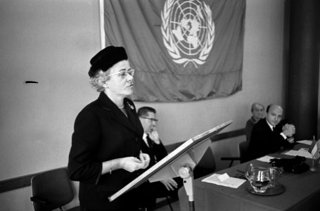 Minister van Maatschappelijk Werk mevrouw drs J F Schouwenaar Franssen studie, Bestanddeelnr 915-6573