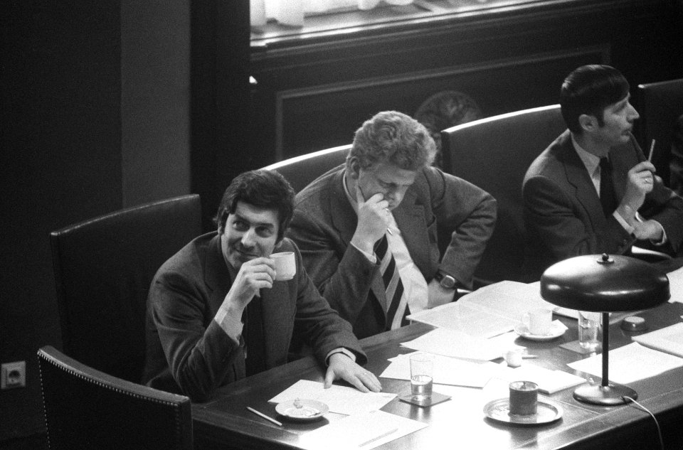 Ministers Lubbers (links), Duisenberg en Van Agt, Bestanddeelnr 926-9238
