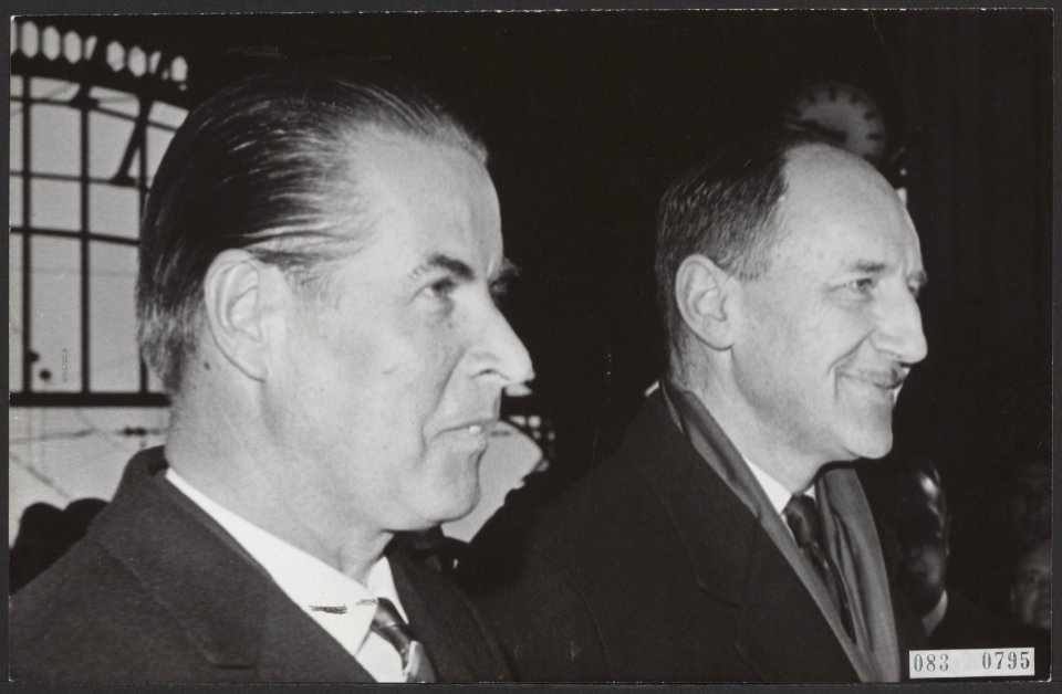 Ministers, ontvangsten, Luns, JAMH, Schroder Gerhard, Bestanddeelnr 083-0795