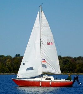 Mirage 24 sailboat Reflection 3878 photo