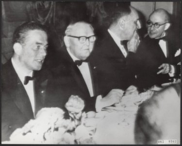 Ministers, minister-presidenten, bezoeken, Erhard Ludwig, Luns, J.A.M.H., Marijn, Bestanddeelnr 083-0903