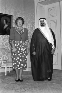 Ministers, ontvangsten, vice-premiers, koninginnen, Beatrix, koningin, Abdul Azi, Bestanddeelnr 934-4710