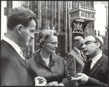 Ministers, recepties, journalisten, Janse Nederlandse Vereniging van Journaliste, Bestanddeelnr 083-0310
