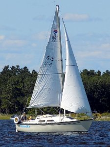 Mirage 25 sailboat Skedaddle 4018