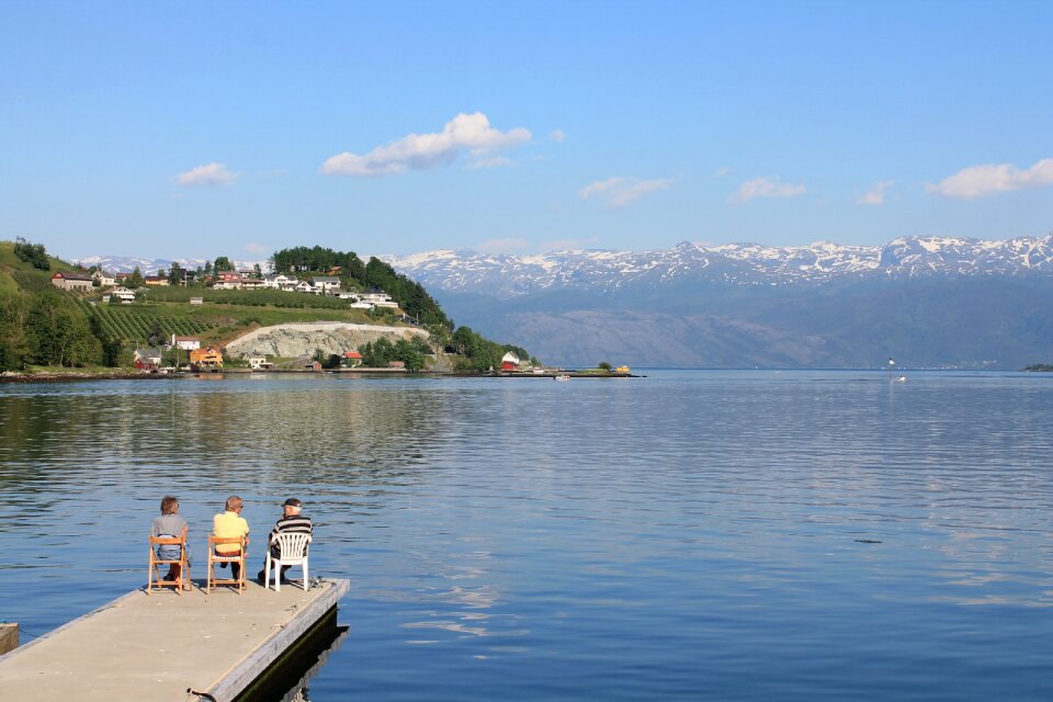 Fishing water fjord photo