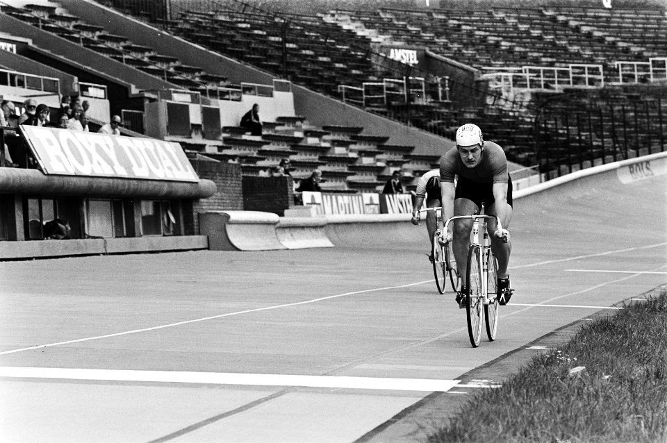 Nationale Kampioenschappen Wielrennen op de baan in Amsterdam 1979 Lau Veldt in, Bestanddeelnr 930-3701