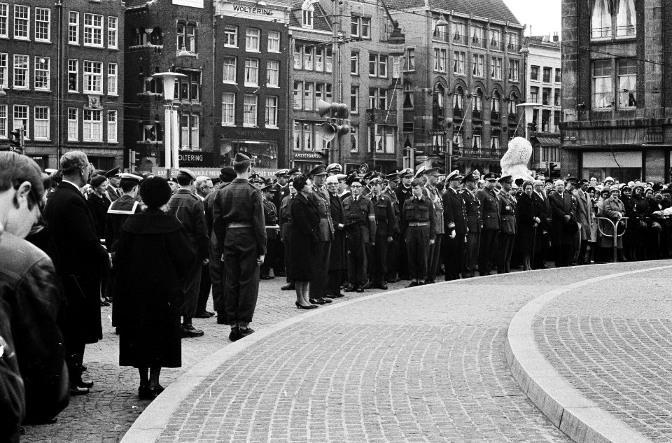 Nationale Herdenking gevallenen op de Dam bij het Nationaal Monument, Bestanddeelnr 915-1182