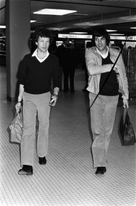 Nationale hockeyploeg (heren) naar WK Argentinie Maarten Sikking (l) en Paul Li, Bestanddeelnr 929-6249