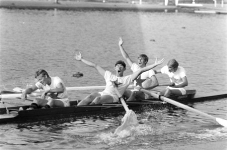 Nationale roeikampioenschappen op Bosbaan Amsterdam, vier zonder stuurman Aegir , Bestanddeelnr 924-7456