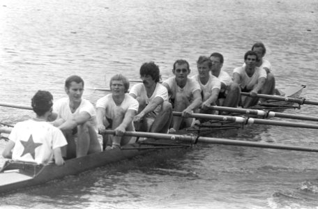 Nationale Roeikampioenschappen op Bosbaan, acht van Aegir aktie, Bestanddeelnr 925-7774
