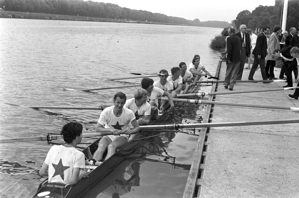 Nationale Roeikampioenschappen op Bosbaan, acht van Aegir aktie, Bestanddeelnr 925-7775