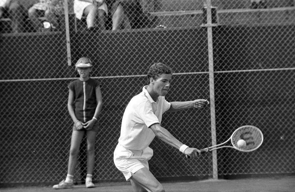 Nationale tenniskampioenschappen te Scheveningen Paul Van Min , aktie, Bestanddeelnr 922-7068