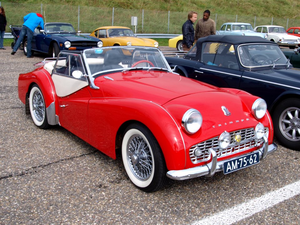 Nationale oldtimerdag Zandvoort 2010, 1958 TRIUMPH TR3, AM-75-62