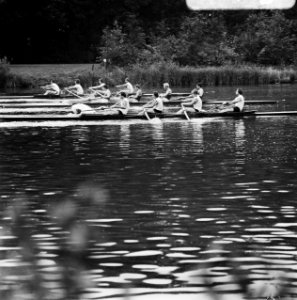 Nationale Kampioenschappen Roeien heren op Bosbaan, voorwedstrijden, start vier , Bestanddeelnr 926-5836
