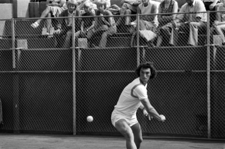 Nationale tenniskampioenschappen te Scheveningen Jan Hordijk in actie, Bestanddeelnr 927-3895