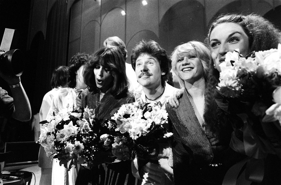 Nationale finale Eurovisie Songfestival in Circustheater in Scheveningen. Winnaa, Bestanddeelnr 932-0014