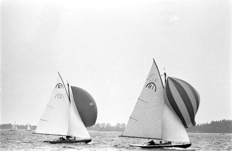 Nationale zeilkampioenwedstrijden op de Westeinderplas Regenbogen in actie, Bestanddeelnr 912-9116