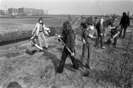 Nationale Boomplantdag, Amsterdam, midden Wethouder Lammers, Bestanddeelnr 926-3053