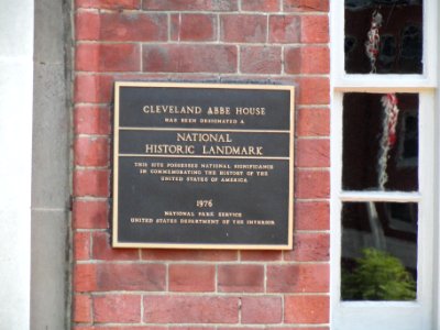 National Historic Landmark plaque - Cleveland Abbe House - DSC00979