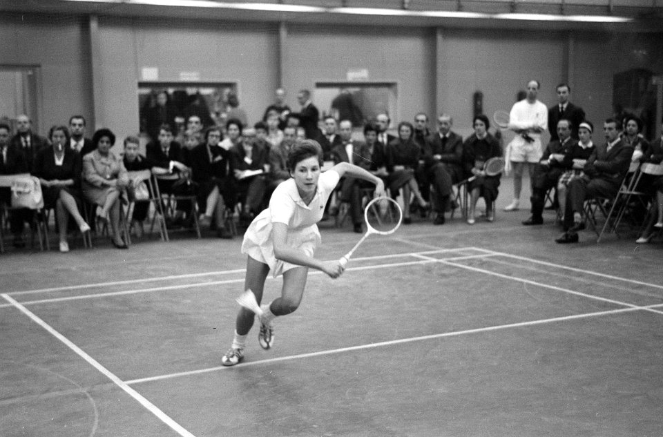 Nationale Badmintonkampioenschappen te Eindhoven Imre Rietveld tijdens de final, Bestanddeelnr 913-2750