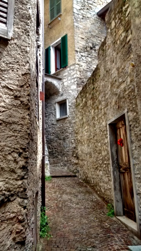 Narrow alleyway in Esino Lario