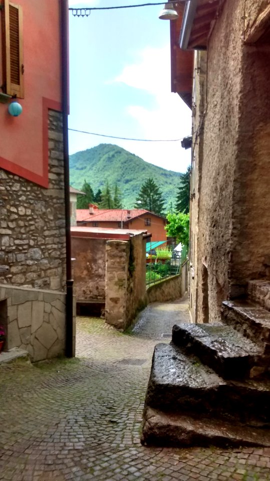Narrow streets of Esino Lario