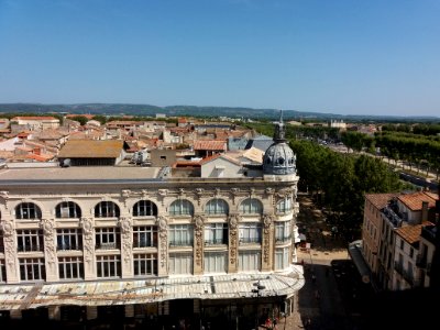 Narbonne - Aux Dames de Frances et canal de la Robine vus depuis le donjon du palais des Archevêques