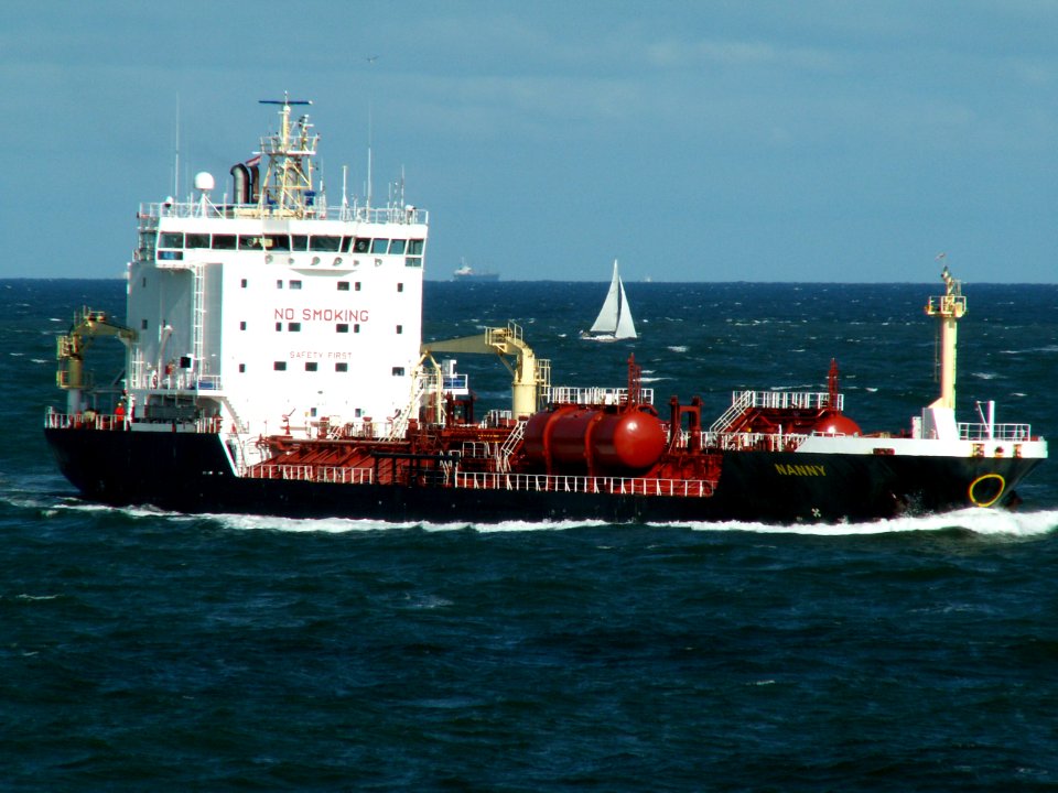 Nanny approaching Port of Rotterdam, Holland 10-Aug-2005