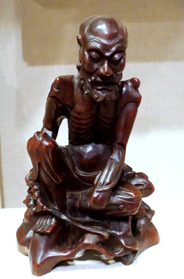 Nandimitra, China, Qing dynasty, 18th century AD, boxwood - Spurlock Museum, UIUC - DSC06029