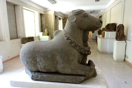 Nandi, view 2, Tra Kieu, 7th-8th century, Quang Nam - Museum of Cham Sculpture - Danang, Vietnam - DSC01873