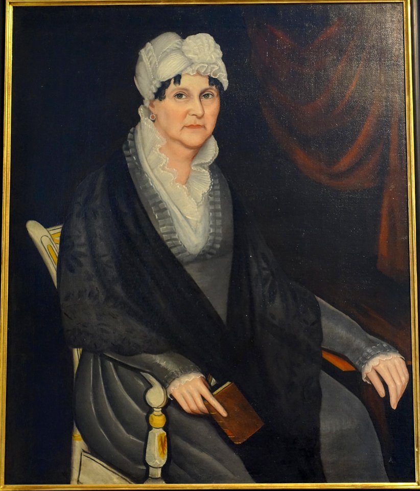 Nancy Caldwell Church Robinson (1760-1845) by Ammi Phillips (1788-1865), c. 1820, oil on canvas - Bennington Museum - Bennington, VT - DSC08866