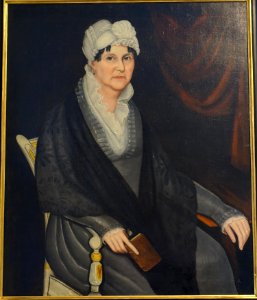 Nancy Caldwell Church Robinson (1760-1845) by Ammi Phillips (1788-1865), c. 1820, oil on canvas - Bennington Museum - Bennington, VT - DSC08866