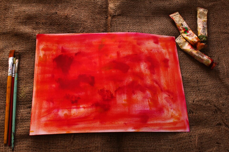 Pink brushes artist