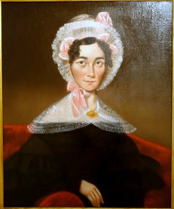 Nancy Blood Story, unknown artist, New England, c. 1835, oil on canvas - Peabody Essex Museum - DSC07648