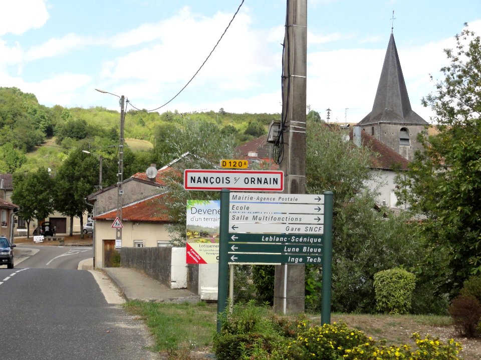Nançois-sur-Ornain (Meuse) city limit sign