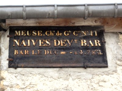 Naives-Rosières (Meuse) Naives, plaque de cocher