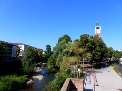 Nagold und Stadtkirche (Pforzheim)