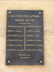 Naives-Rosières (Meuse) Rosières, mairie, plaque mon aux morts