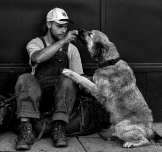 Homeless person young photo