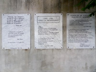 Nailloux - Plaques à la Résistance