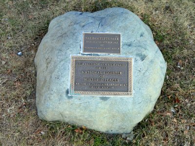 Nathan Tufts Park plaque - Somerville, MA - DSC04330