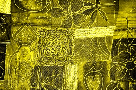 Yellow fabric surface photo
