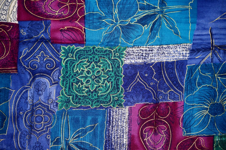 Blue purple turquoise