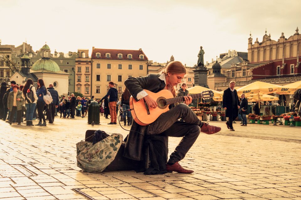 Musician street art string instrument photo