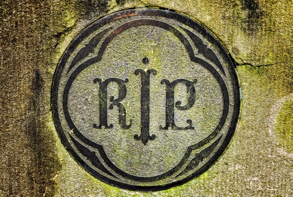 Tombstone grave rip