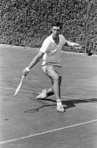 Nationaal Tenniskampioenschappen te Scheveningen. Mejuffrouw L. Jansen Venneboer, Bestanddeelnr 920-5812