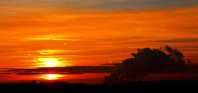 Abendstimmung evening sky orange sky
